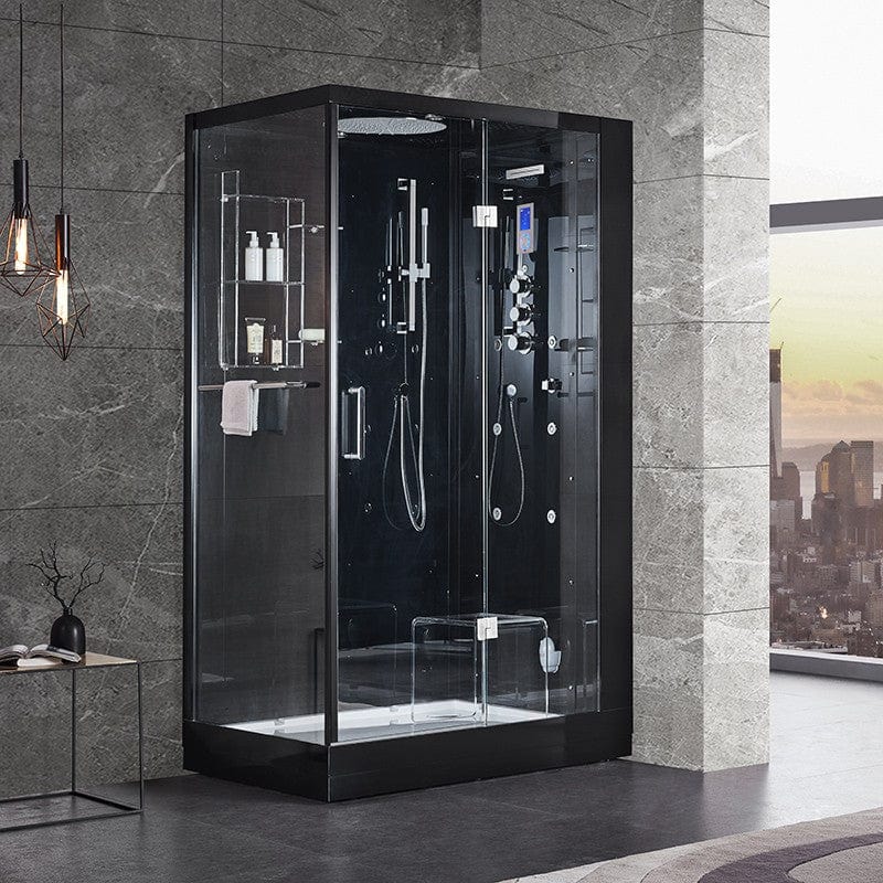 Sauna Hammam HAMMAM SHOWER CABIN DUO ARCHIPEL® PRO 120D BLACK 120X85CM - 2 PLACE