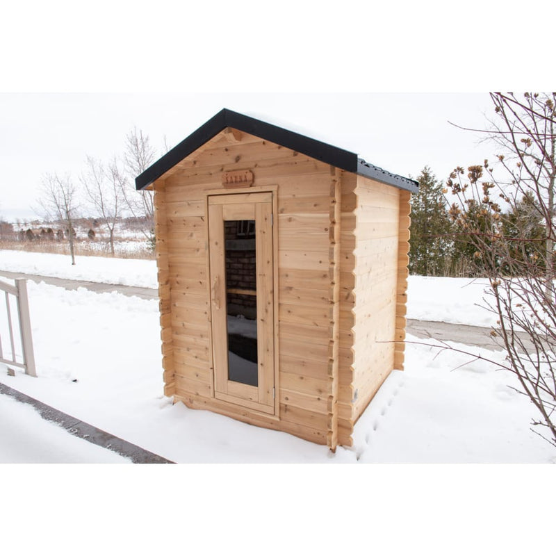 Canadian Timber Granby CTC66W 2-3 Person Traditional Outdoor Cabin Sauna by Dundalk Leisurecraft