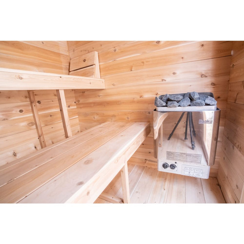 Canadian Timber Granby CTC66W 2-3 Person Traditional Outdoor Cabin Sauna by Dundalk Leisurecraft