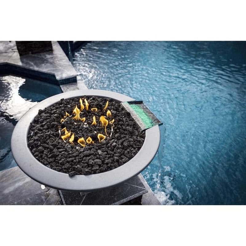 The Outdoor Plus OPT-RFW Cazo Concrete Fire and Water Bowl, 36-Inch