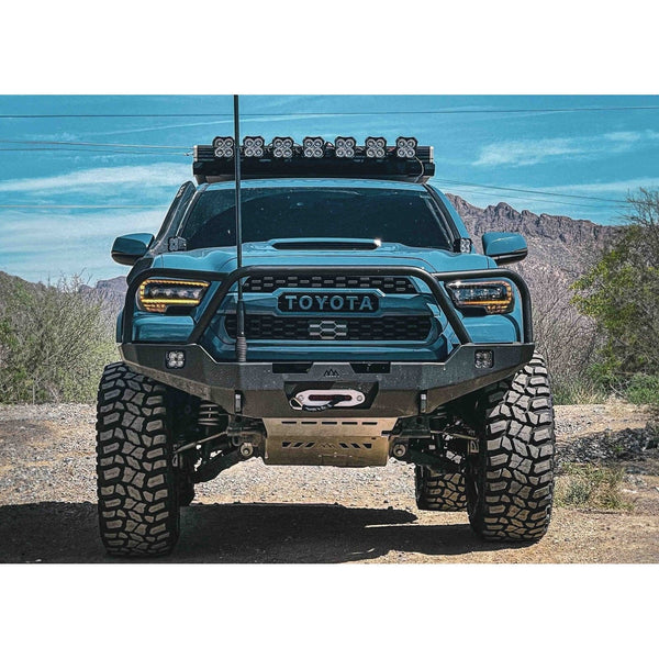 Backwoods Adventure Mods Toyota Tacoma 3rd Gen 2016+ Hi-Lite Overland Front Bumper Bull Bar