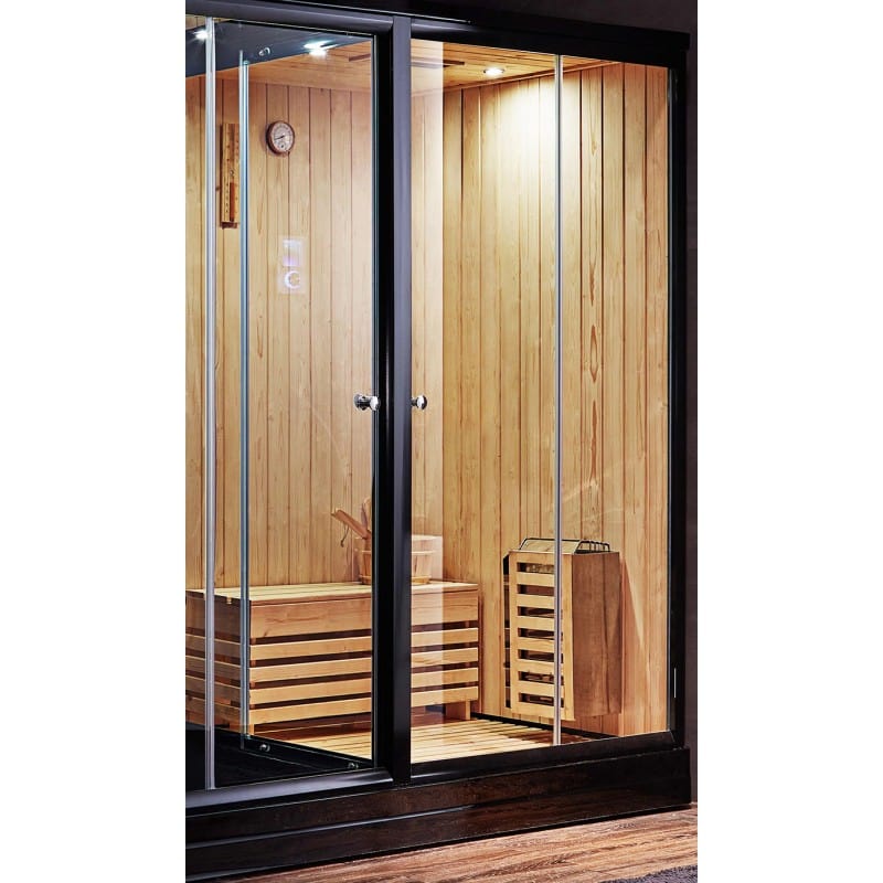 Sauna Hammam COMBI SAUNA SHOWER HAMMAM BOREAL® SH220-D BLACK EDITION - RIGHT PREORDER JUNE 2023