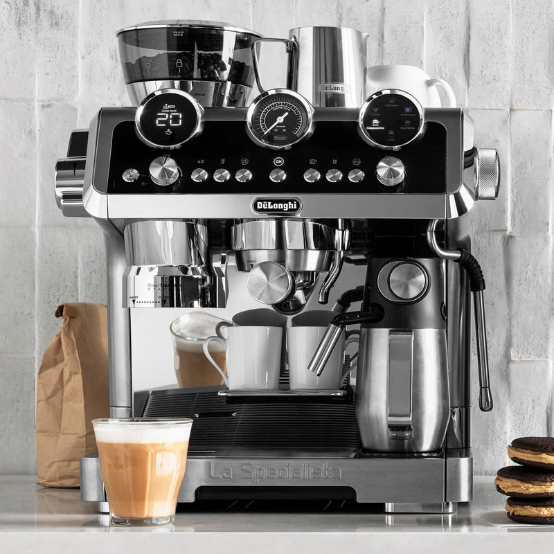 De'Longhi La Specialista Maestro Sensor Grinding, Milk Frothing Espresso Machine in Silver EC9665M