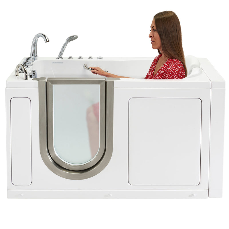 Ella's Bubbles Deluxe Walk-In Tub (29.5″W x 55″L) with Acrylic Inward Swinging Door. - Backyard Provider