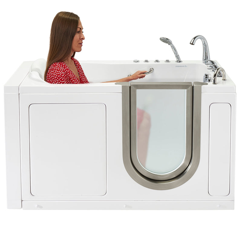 Ella's Bubbles Deluxe Walk-In Tub (29.5″W x 55″L) with Acrylic Inward Swinging Door. - Backyard Provider