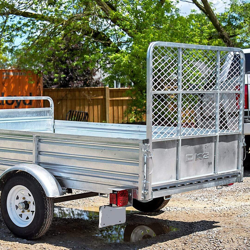 DK2 5FT X 7FT Single Axle Utility Trailer Kit with Drive Up Gate- Galvanized