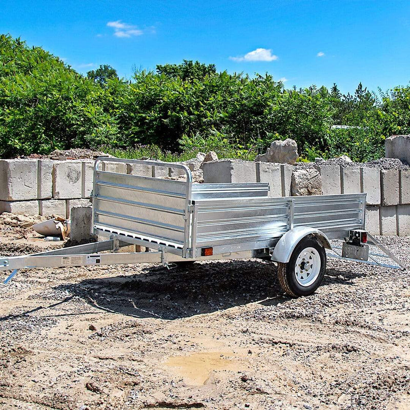 DK2 5FT X 7FT Single Axle Utility Trailer Kit with Drive Up Gate- Galvanized