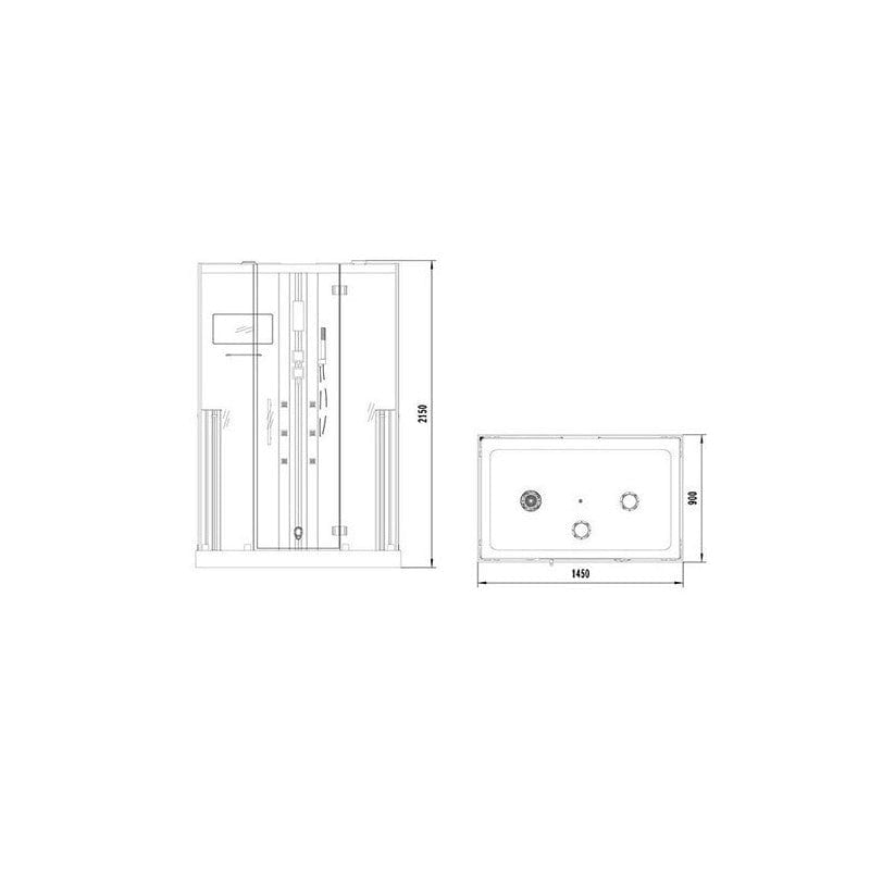 Sauna Hammam BOREAL® COMBI INFRASTEAM DUO 145 SHOWER - HAMMAM + FULL SPECTRUM INFRARED - MK51560087