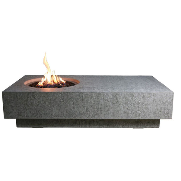 Elementi - Metropolis Rectangle Concrete Fire Pit Table OFG104