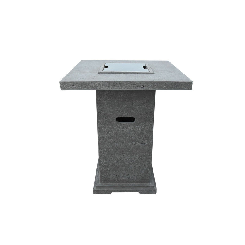 Elementi Montreal 34 in. x 34 in. Square Concrete Liquid Propane Fire Pit OFG221