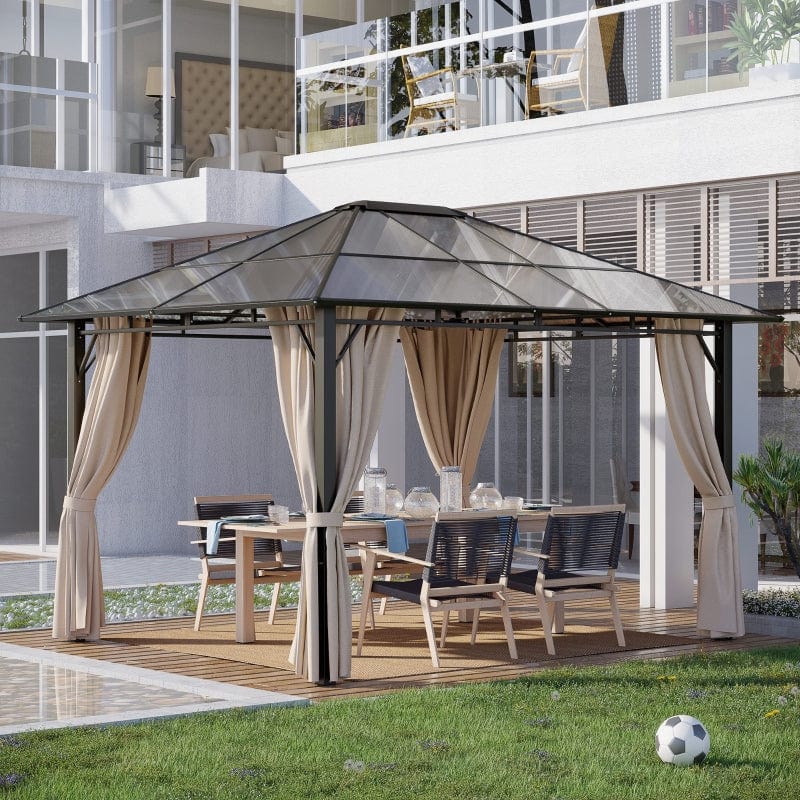 Outsunny 10x12 Hardtop Gazebo with Metal Frame, Polycarbonate Gazebo - 84C-069