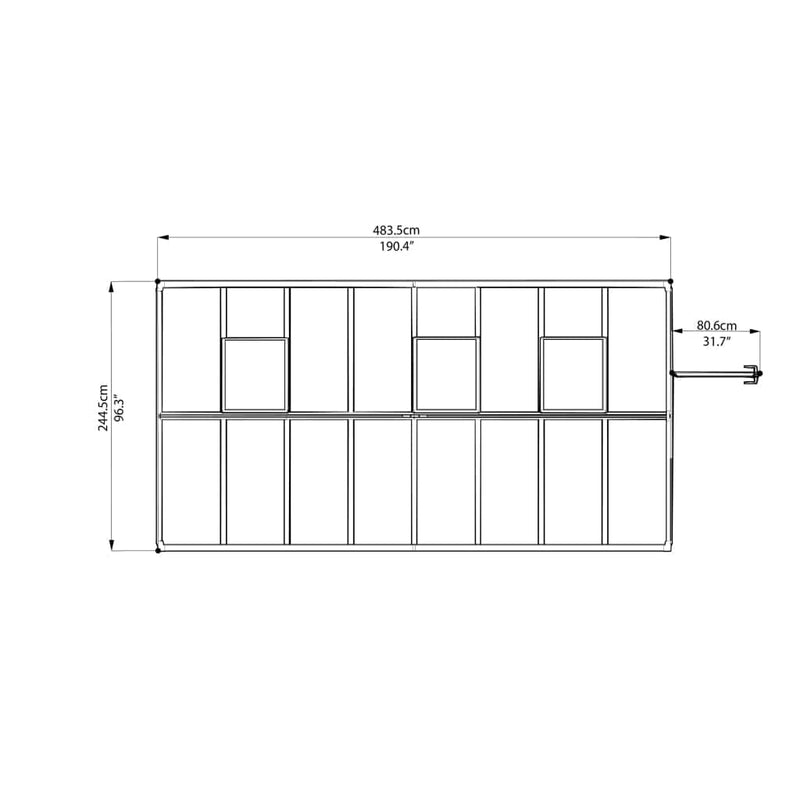 Palram - Glory 8' x 16' Greenhouse - HG5616