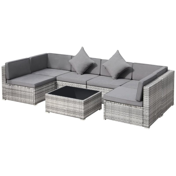 Outsunny 7-Piece Outdoor Patio Furniture Set - 860-020V05BK