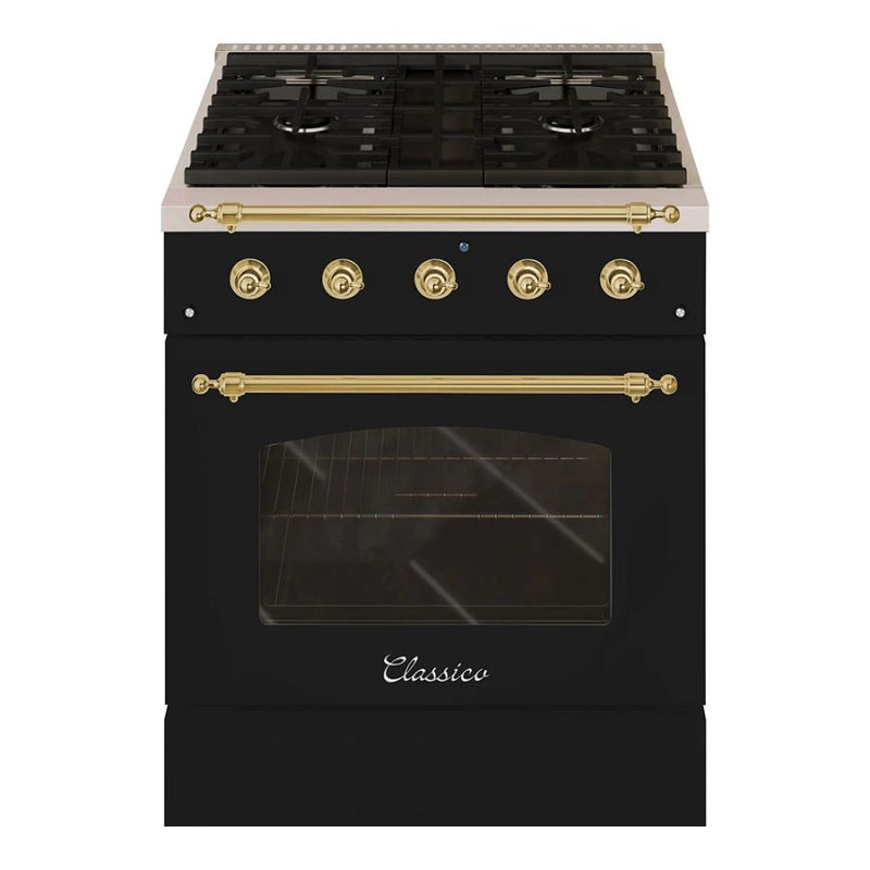 Hallman CLASSICO 30" 4.2 Cu.Ft. 4 Burner Freestanding All Gas Range and Gas Oven - HCLRG30