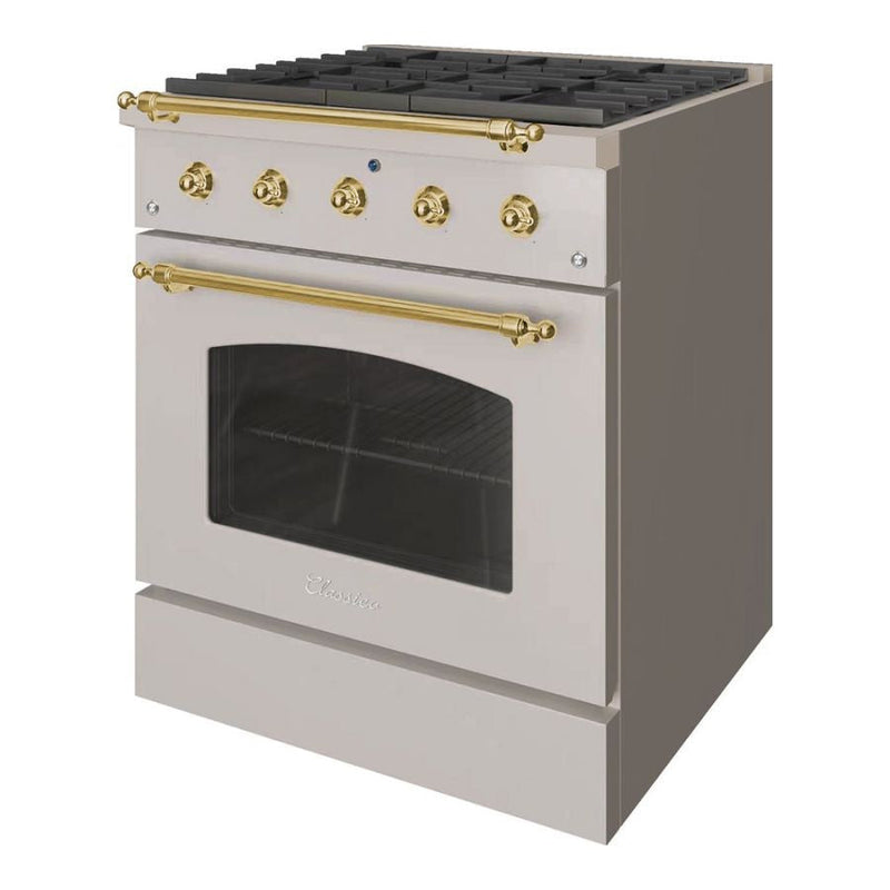 Hallman CLASSICO 30" 4.2 Cu.Ft. 4 Burner Freestanding All Gas Range and Gas Oven - HCLRG30