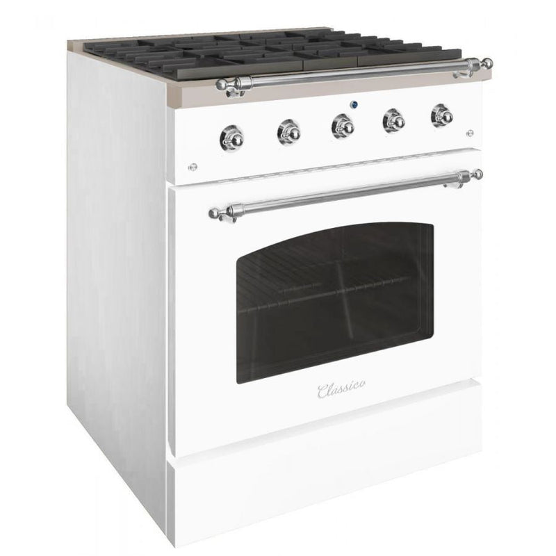 Hallman CLASSICO 30" 4.2 Cu.Ft. 4 Burner Freestanding All Gas Range and Gas Oven - HCLRG30