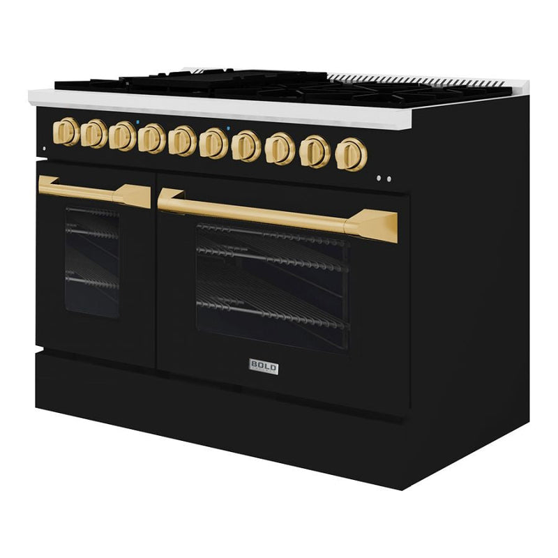 Hallman BOLD 48” 6.7 Cu.Ft. 8 Burner Freestanding All Gas Range and Gas Oven - HBRG48