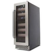 Whynter Elite 17 Bottle Seamless Stainless Steel Door Dual Zone Built-in Wine Refrigerator BWR-171DS