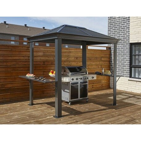 Sojag Gazebo Mykonos Grill Gazebo 5 x 8 ft - Dark grey