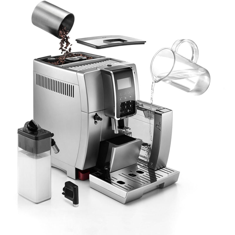 De'Longhi Dinamica with LatteCrema Super Automatic Espresso Machine in Silver ECAM35075SI