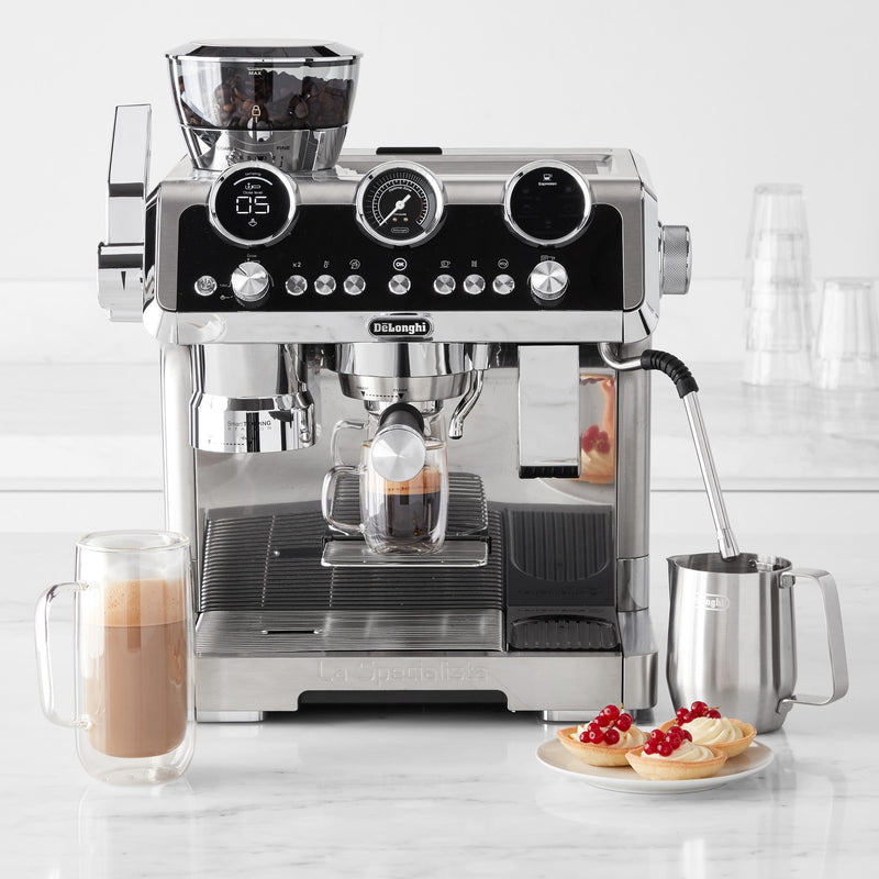 De'Longhi La Specialista Maestro Sensor Grinding, Milk Frothing Espresso Machine in Silver EC9665M