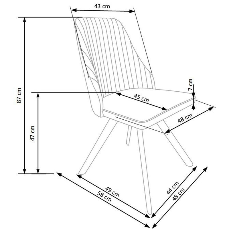 Maxima House Dining set ORIANA with 6 chairs - DT0046K-206 - Backyard Provider