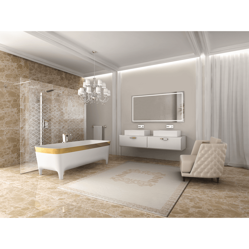 Krugg Icon 66" X 36" LED Bathroom Mirror with Dimmer & Defogger Large Lighted Vanity Mirror ICON6636 - Backyard Provider