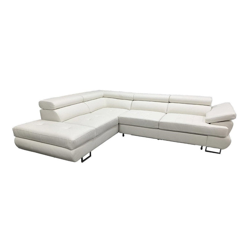 LUTON Leather Sectional Sleeper Sofa - Backyard Provider