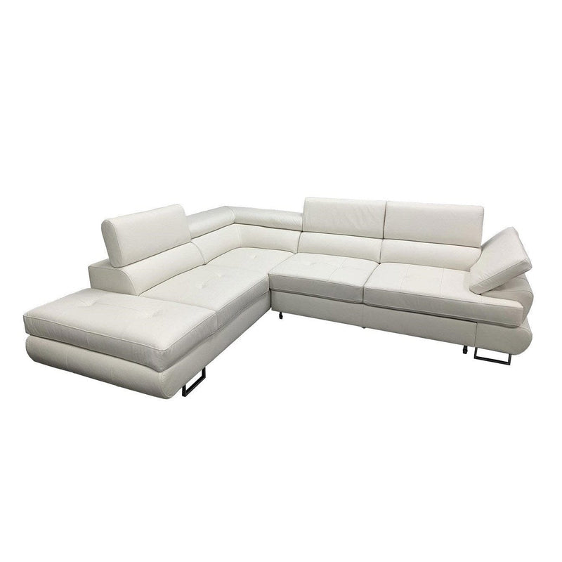 LUTON Leather Sectional Sleeper Sofa - Backyard Provider