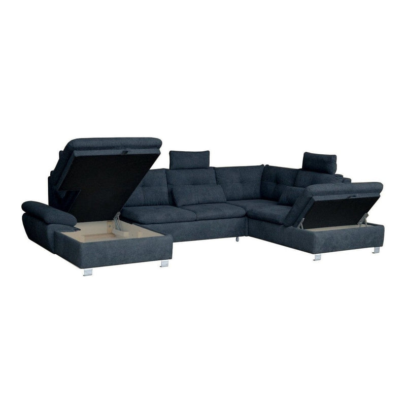 Sectional Sleeper Sofa MADEIRA U-Shape with storage - Backyard Provider