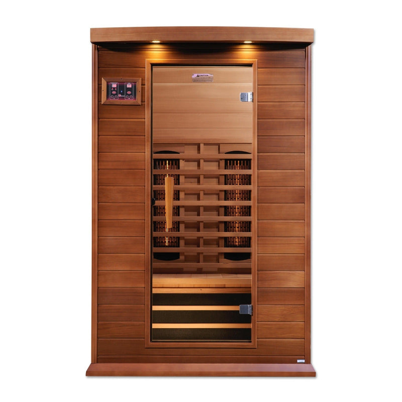 Maxxus 2-Person Full Spectrum Near Zero EMF Under 2MG Infrared Sauna Red Cedar