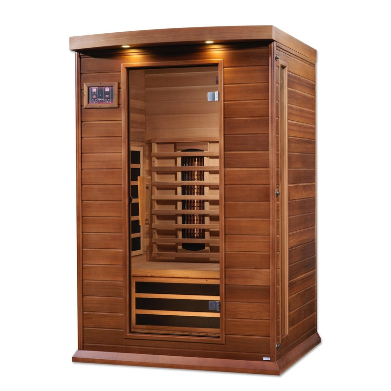 Maxxus 2-Person Full Spectrum Near Zero EMF Under 2MG Infrared Sauna Red Cedar