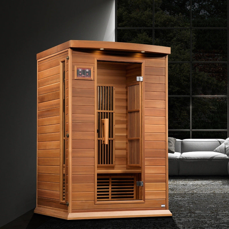 Maxxus 2-Person Near Zero EMF Under 2MG FAR Infrared Sauna Canadian Red Cedar