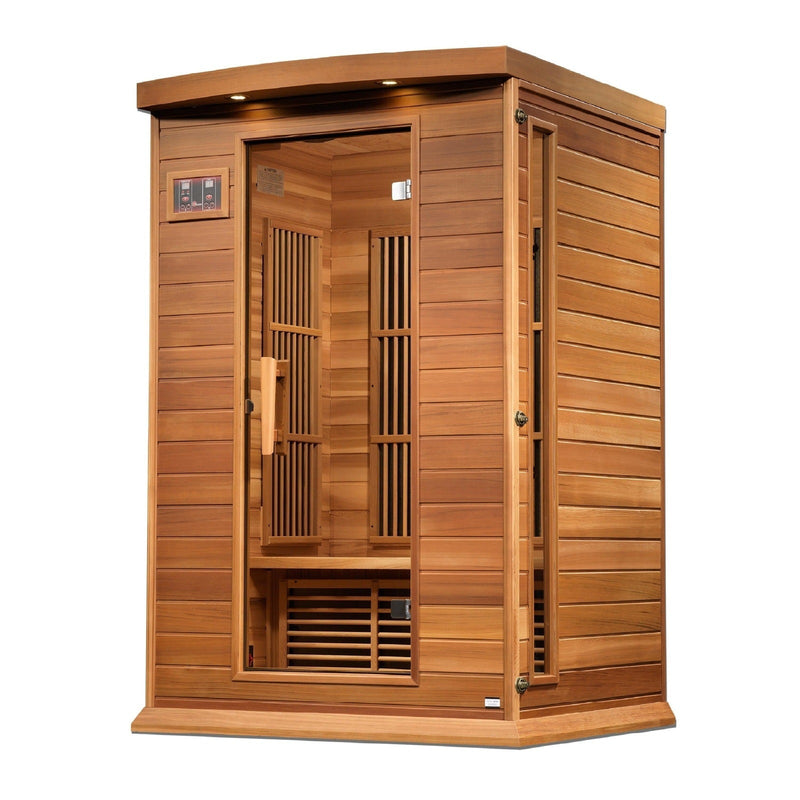 Maxxus 2-Person Near Zero EMF Under 2MG FAR Infrared Sauna Canadian Red Cedar