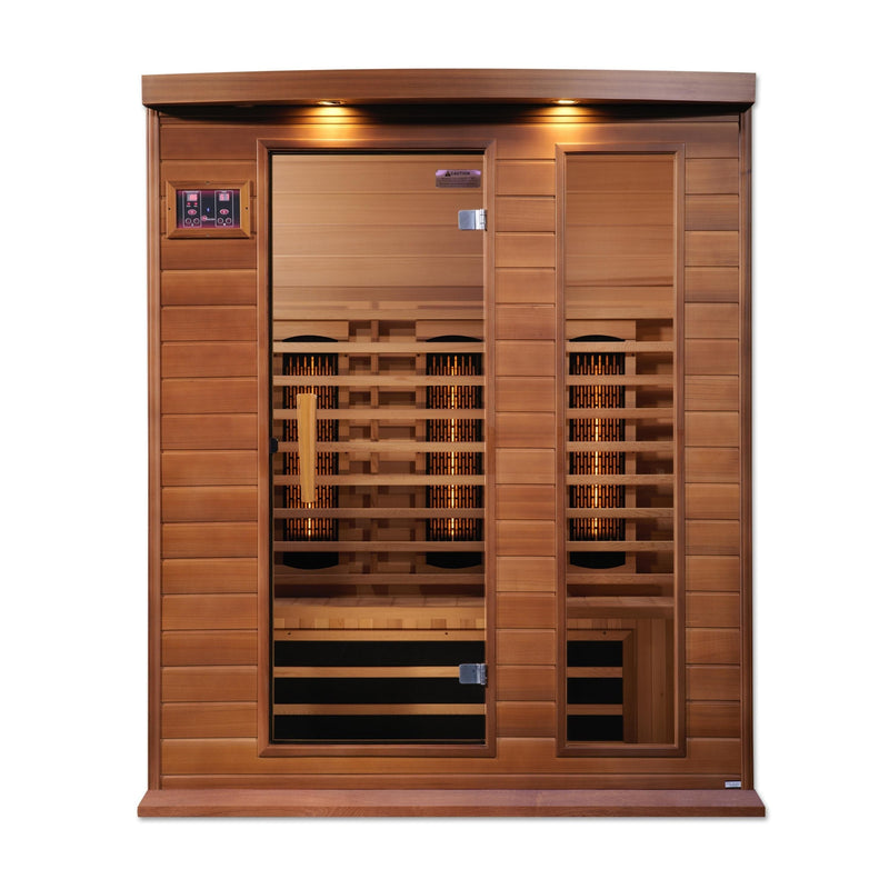 Maxxus 3-Person Full Spectrum Near Zero EMF Under 2MG Infrared Sauna Red Cedar