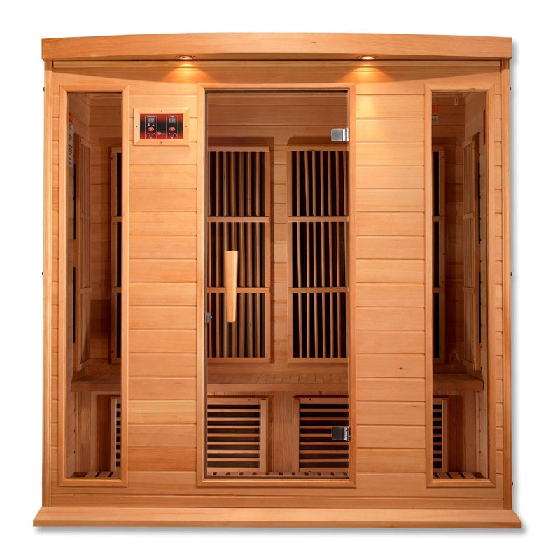 Maxxus 4-Person Low EMF Under 8MG FAR Infrared Sauna Canadian Hemlock