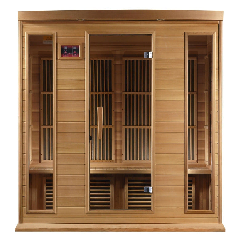 Maxxus 4-Person Low EMF Under 8MG FAR Infrared Sauna Canadian Red Cedar