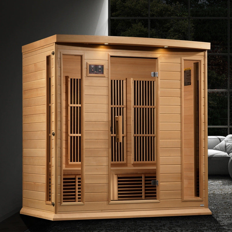 Maxxus 4-Person Near Zero EMF Under 2MG FAR Infrared Sauna Canadian Hemlock