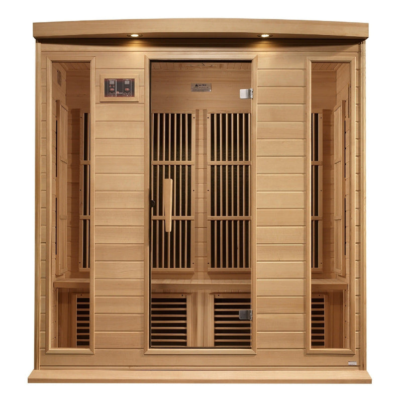 Maxxus 4-Person Near Zero EMF Under 2MG FAR Infrared Sauna Canadian Hemlock