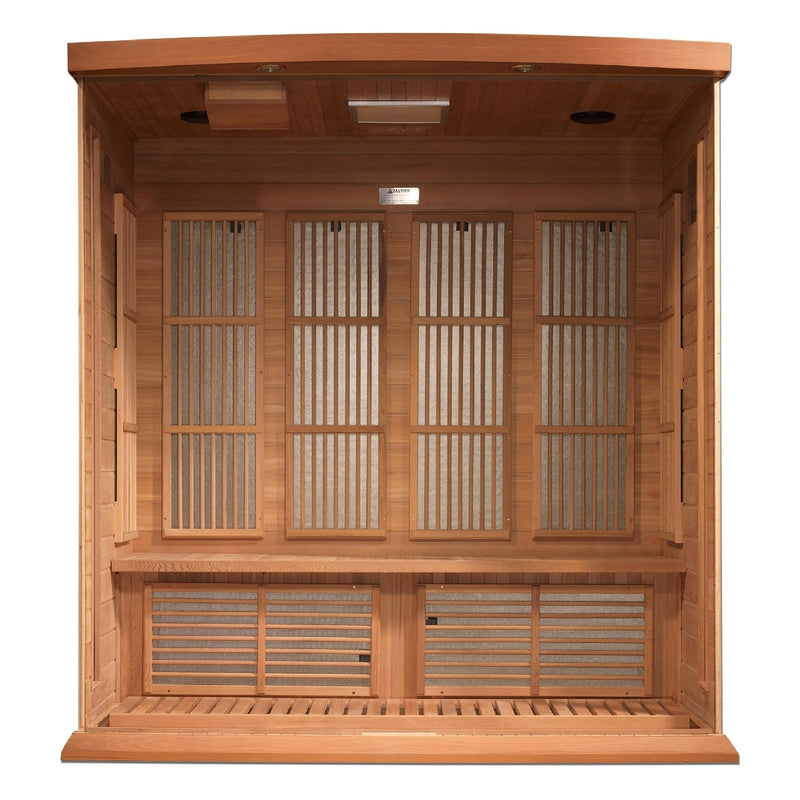 Maxxus 4-Person Near Zero EMF Under 2MG FAR Infrared Sauna Canadian Red Cedar