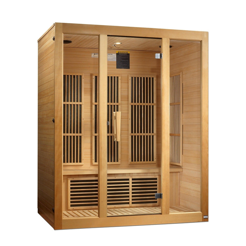 Maxxus Bellevue 3-Person Low EMF Under 8MG FAR Infrared Sauna Canadian Hemlock