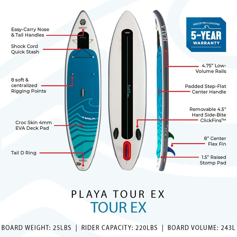 Hala Playa Tour EX Inflatable Stand-Up Paddle Board SUP