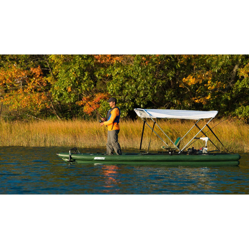 Sea Eagle FishSkiff 16 Inflatable Fishing Boat 2-Person Swivel Seat Canopy Package