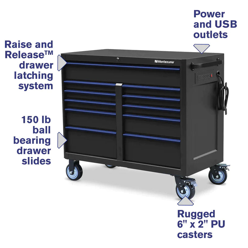 Montezuma 46" x 24" 11-Drawer Tool Cabinet BKM462411TC - Backyard Provider