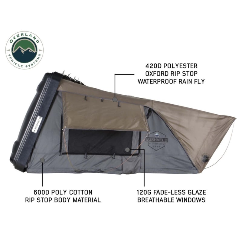 Overland Vehicle Systems Bushveld Hard Shell Roof Top Tent - 18189901