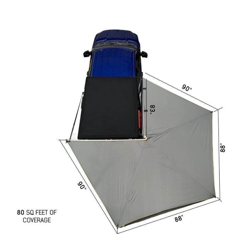 Overland Vehicle Systems Nomadic LT 270 Awning With Walls - 19579907