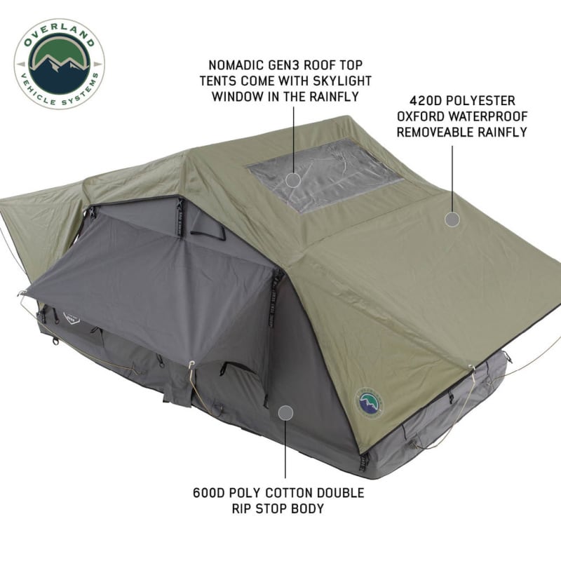 Overland Vehicle Systems Nomadic Standard Roof Top Tent - 18429936