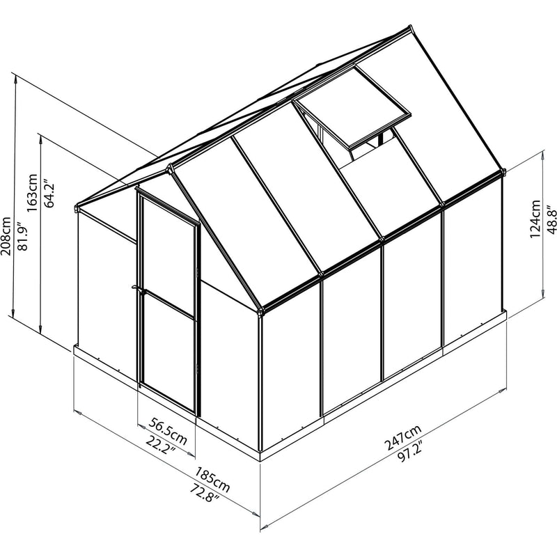 Palram - Canopia Nature Hybrid Greenhouse | 6 x 8