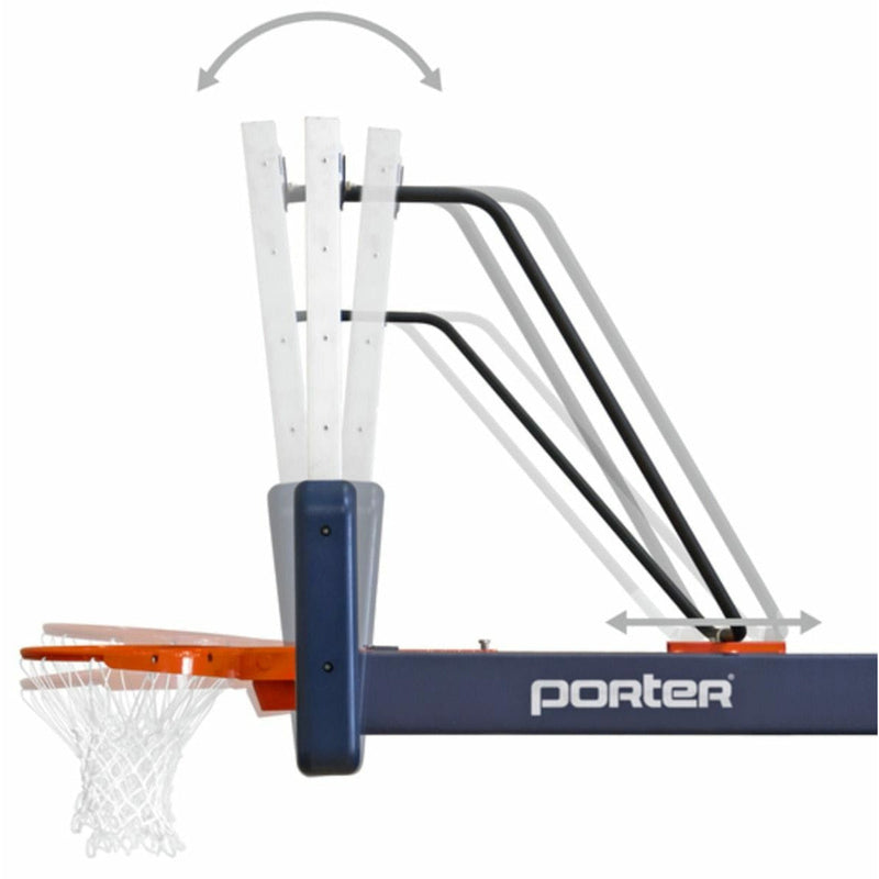 Porter 1835 Competition Manual Portable Basketball Hoop w/ 10'8" Boom 1835108