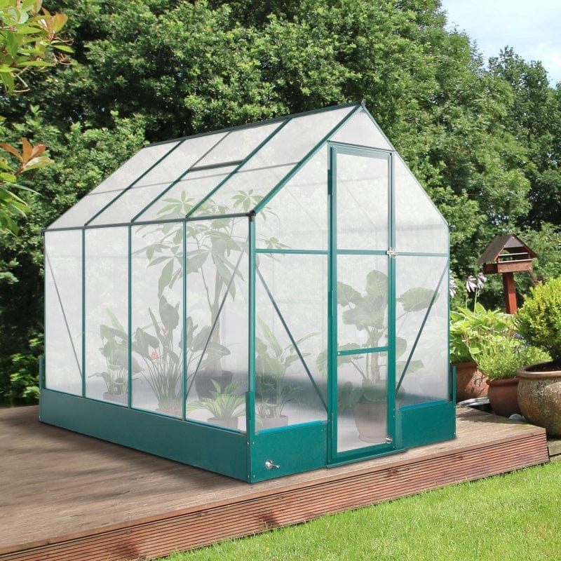 Outsunny 6' x 8' x 7' Walk-in Plant Polycarbonate Greenhouse - 845-421